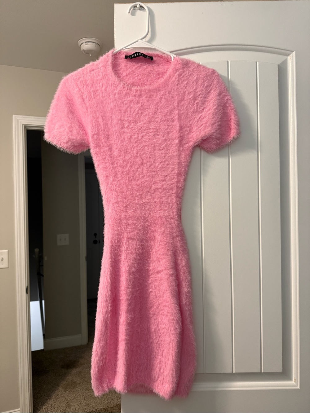 Lioness Pink Fuzzy Midi Dress